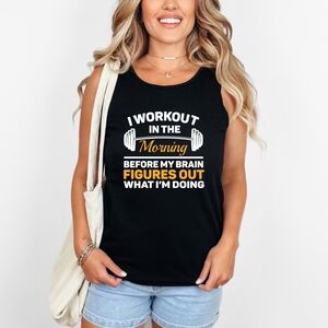 Black Graphic Tank Top